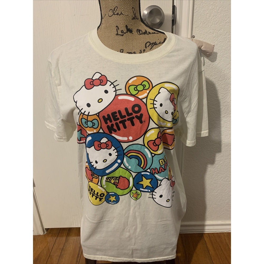 Hello Kitty Sanrio Cute Bubble T-Shirt Top Unisex Cat Kawaii Cute Large New